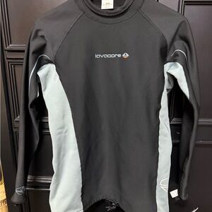 Lavacore Black and Gray Long Sleeve Top